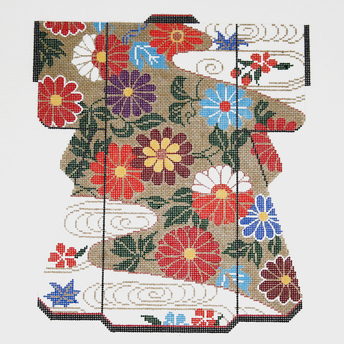 Floral on Gold Large Kimono