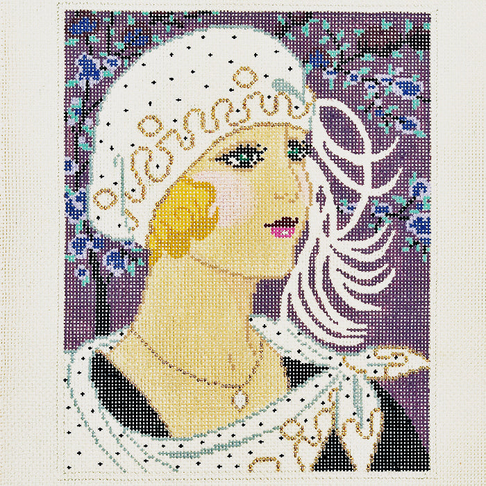 Chic Lady Needlepoint Canvas by Lee's Needle Arts