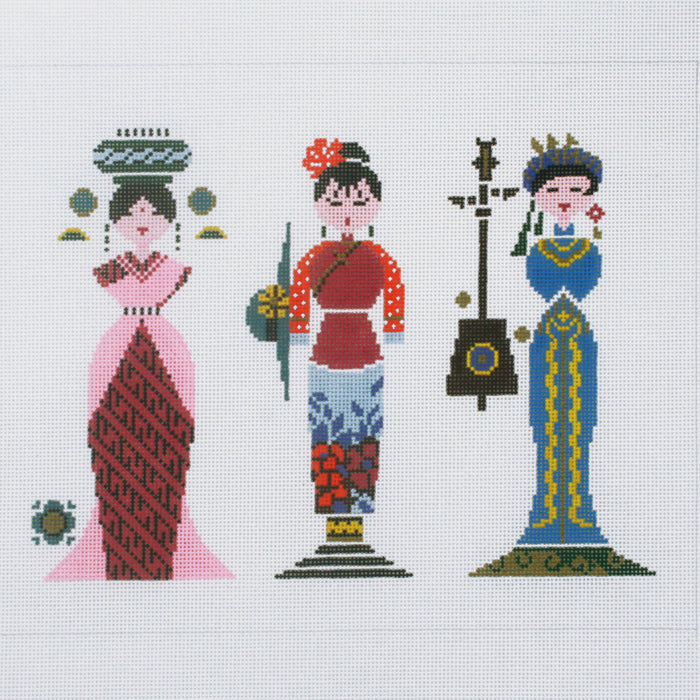 Row of Three Ladies