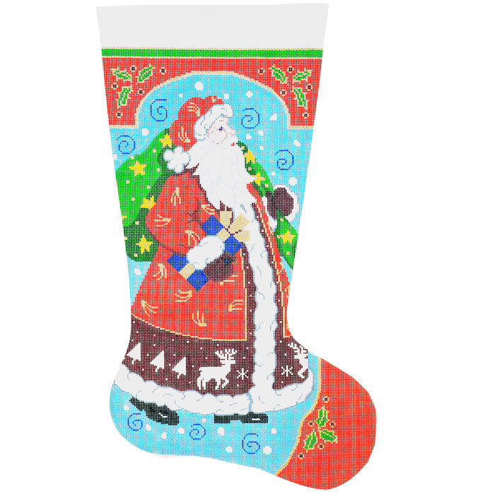 Strolling Santa Stocking