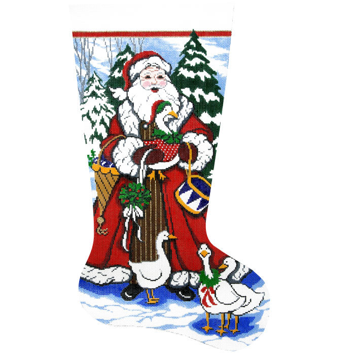 Christmas Needlepoint Kit Christmas Stocking Kit Festive Geese