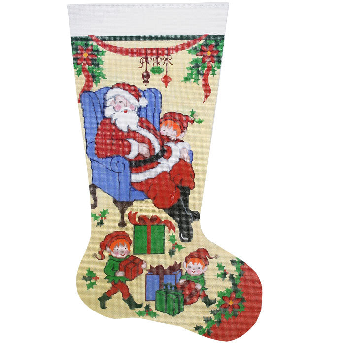 Sleeping Santa Stocking