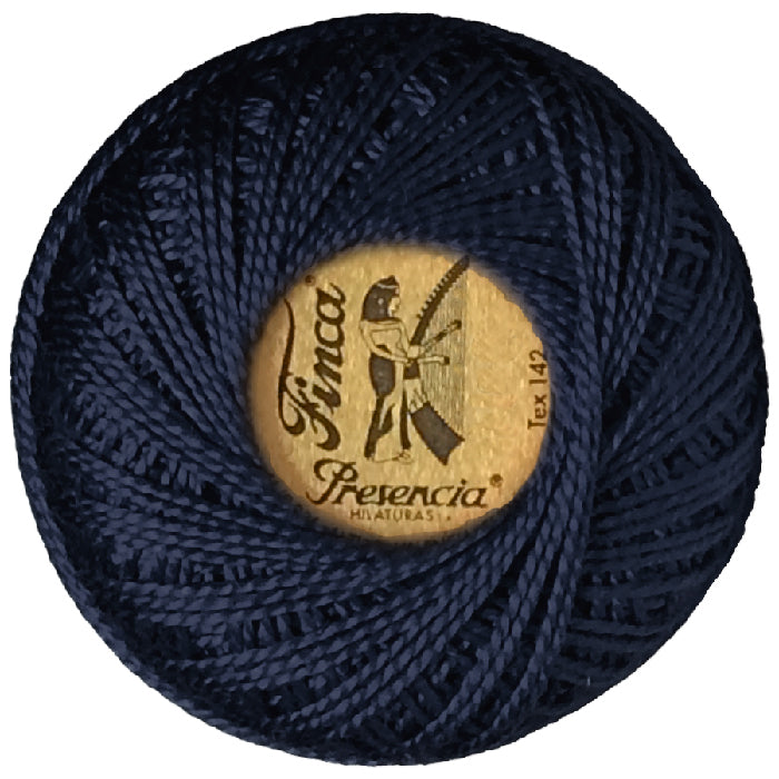 Presencia Perlé Cotton Thread - 3327 Very Dark Navy Blue