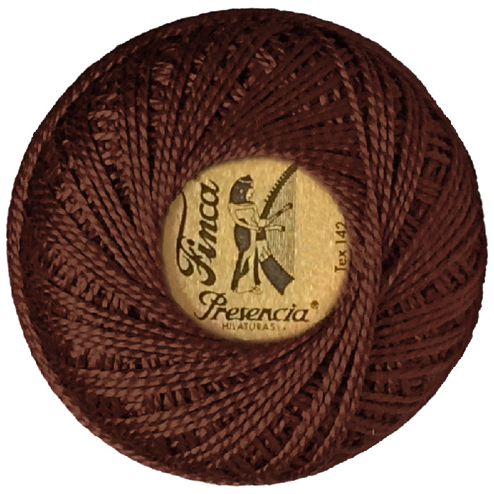Presencia Perlé Cotton Thread - 8080 Coffee Brown