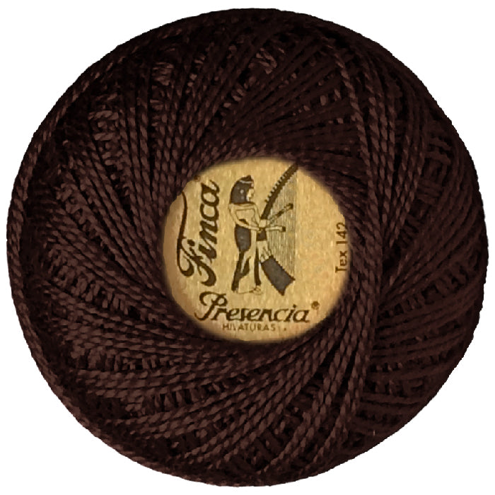 Presencia Perlé Cotton Thread - 8083 Dark Coffee Brown