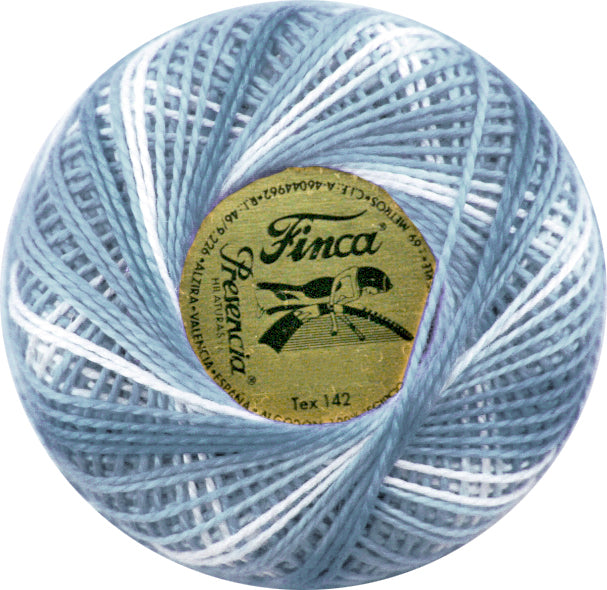 Presencia Perlé Cotton Thread - 9630 Variegated Deft Blue