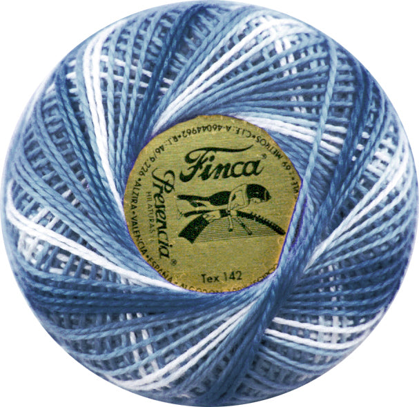 Presencia Perlé Cotton Thread - 9655 Variegated Antique Blue