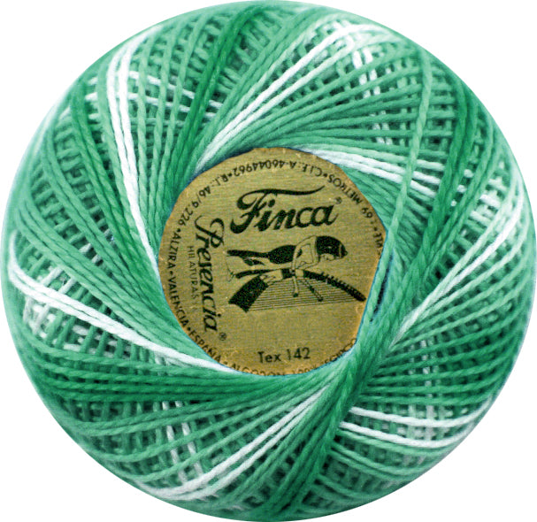 Presencia Perlé Cotton Thread - 9785 Variegated Seagreen
