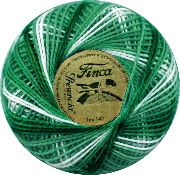 Presencia Perlé Cotton Thread - 9800 Dark Variegated Seagreen