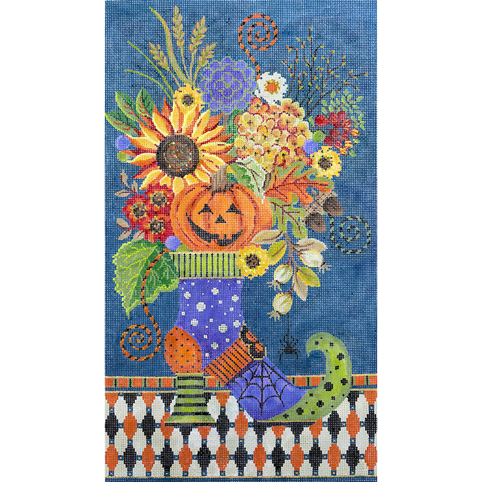 Halloween Floral in Witches Boot Vase