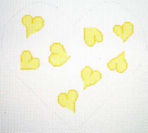 Yellow Heart Pillow