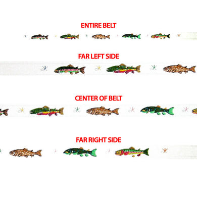 Trout on White Background Belt