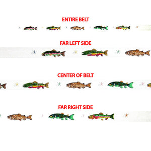 Trout on White Background Belt