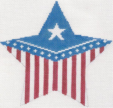 Flag Star Ornament
