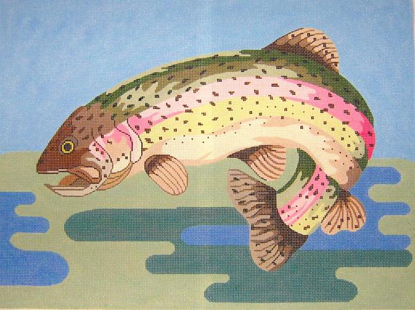 Leaping Trout Pillow