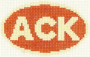 ACK (Nantucket, MA) Red Oval Ornament