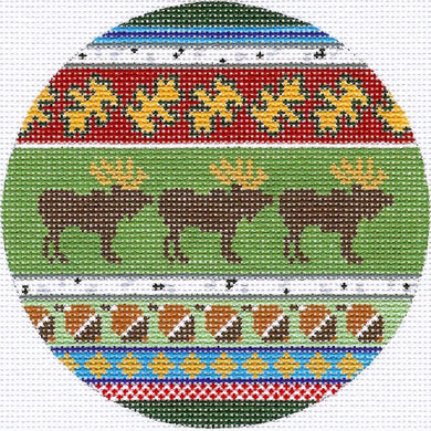 Moose and Acorns Ornament