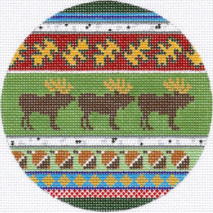 Moose and Acorns Ornament