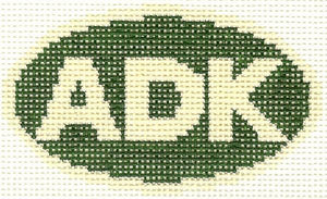 ADK Green Oval Ornament
