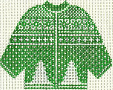 Green X-Mas Tree Sweater Ornament