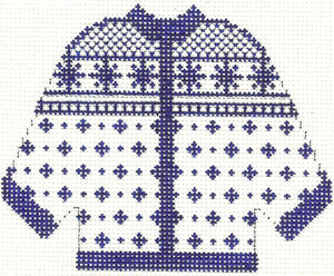 Blue Alpine Cardigan Ornament