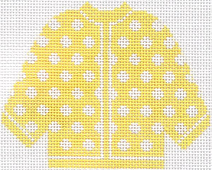 Yellow w/ White Polka Dots Cardigan Ornament