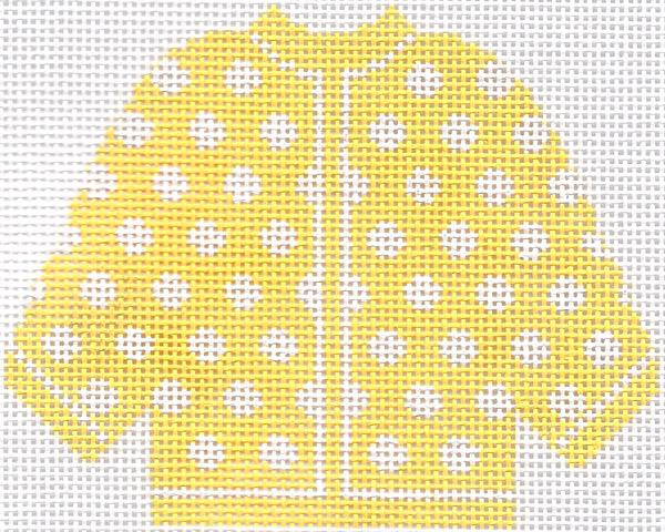Yellow w/ White Polka Dots Cardigan Ornament