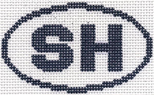 SH (Southampton, NY) Oval Ornament