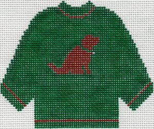 Green Sweater w/ Chocolate Lab Ornament