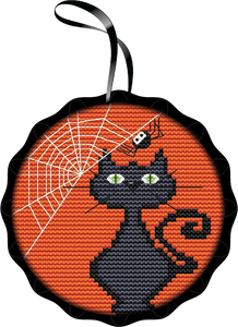 Black Cat Spooky Ornament