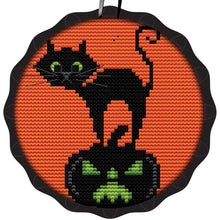 Cat w/ Pumpkin Spooky Ornament