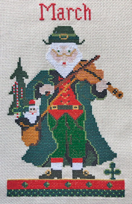 March Santa Cross Stitch Kit
