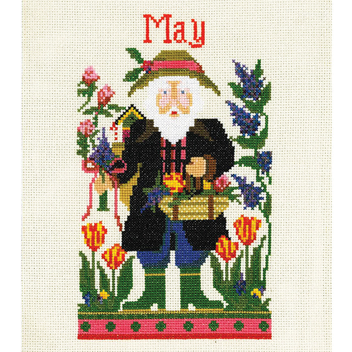 May Santa Cross Stitch Kit