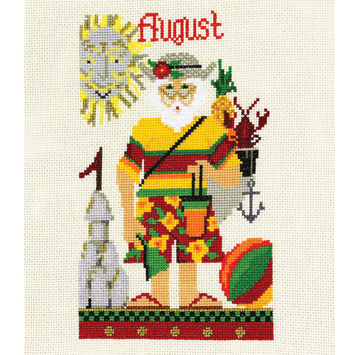 August Santa Cross Stitch Kit