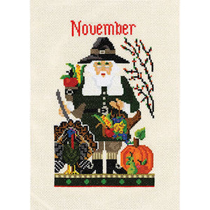 November Santa Cross Stitch Kit