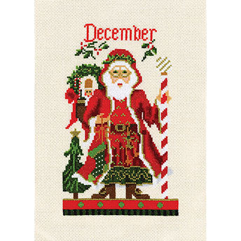 December Santa Cross Stitch Kit