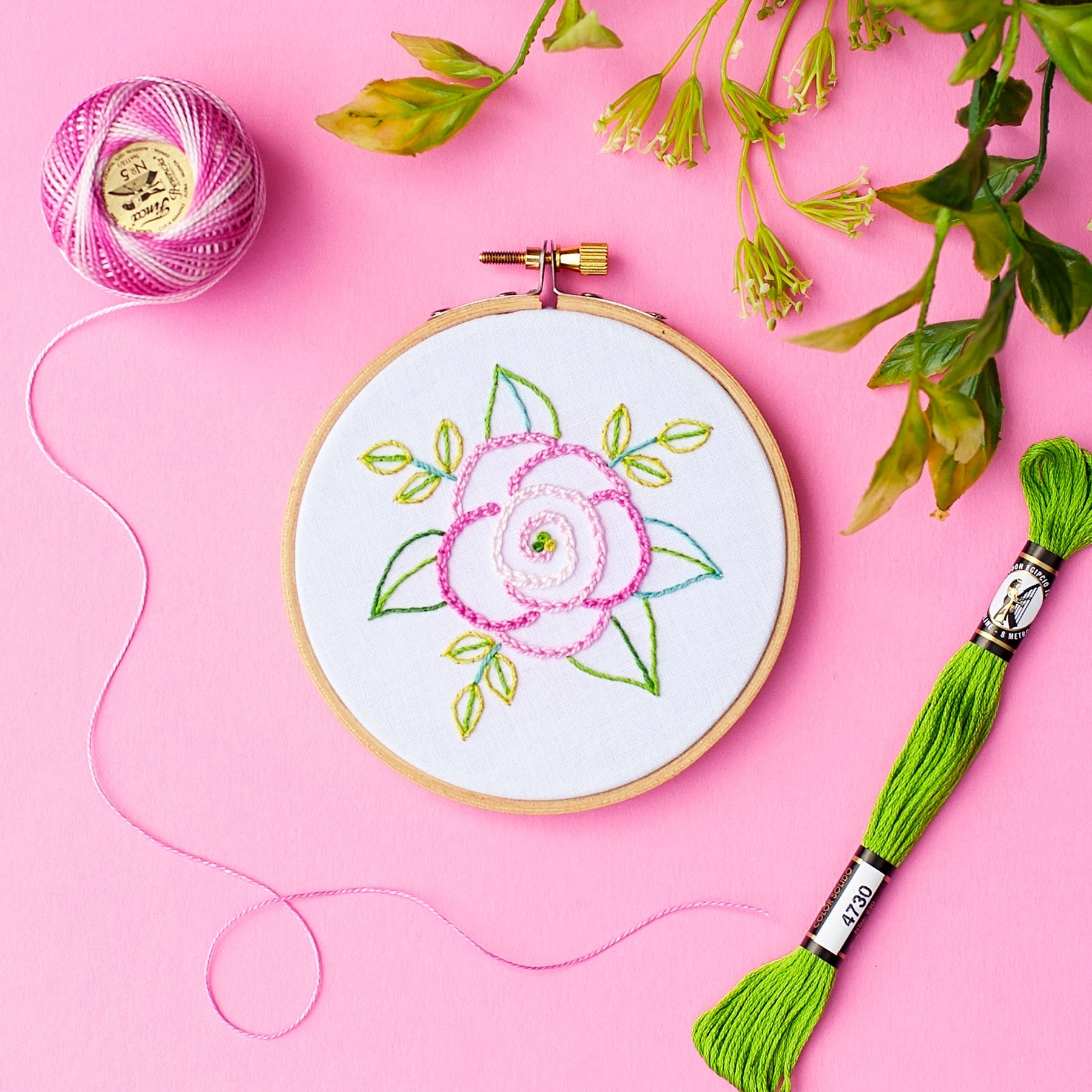 Summer Rose Embroidery Kit