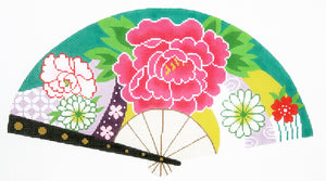 Bouquet on Teal Fan