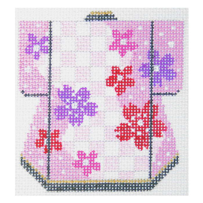 Pink Checkerboard Petite Kimono