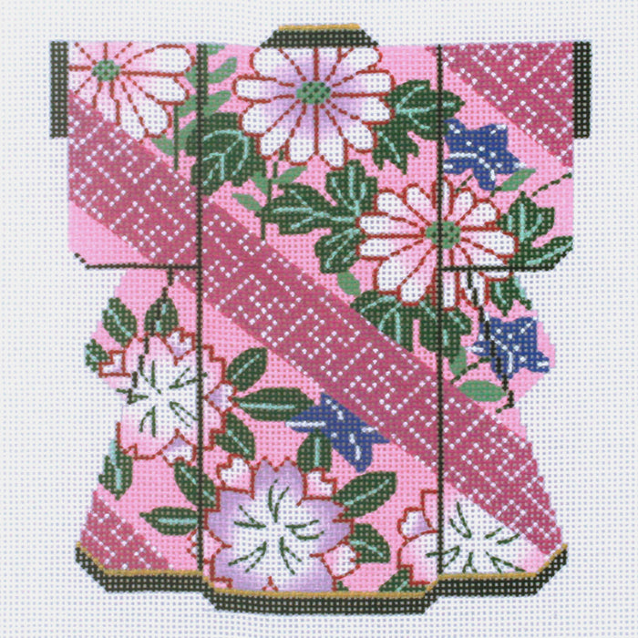 Pink Daisies on Pink Medium Kimono