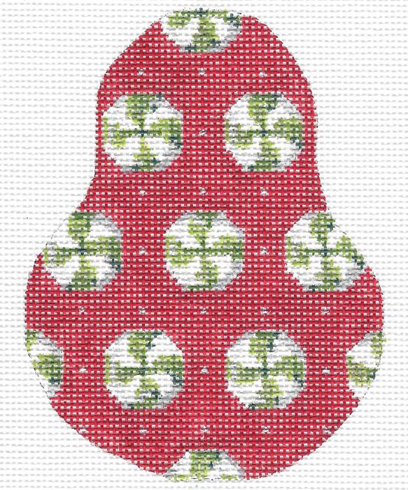 Wintergreens on Red Anjou Stitch Guide