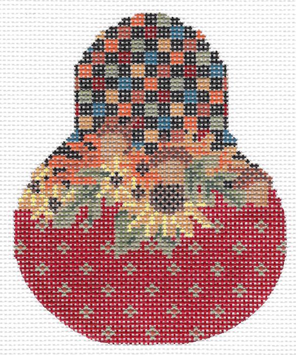 Autumn Folk Art Pear Stitch Guide 