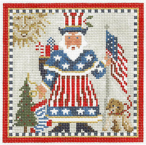 Uncle Sam-a-Claus Square Thread Kit