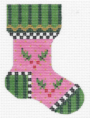 Pink Holly Sock