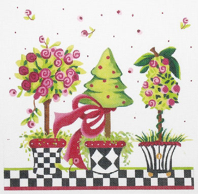 Pink Posies Topiary