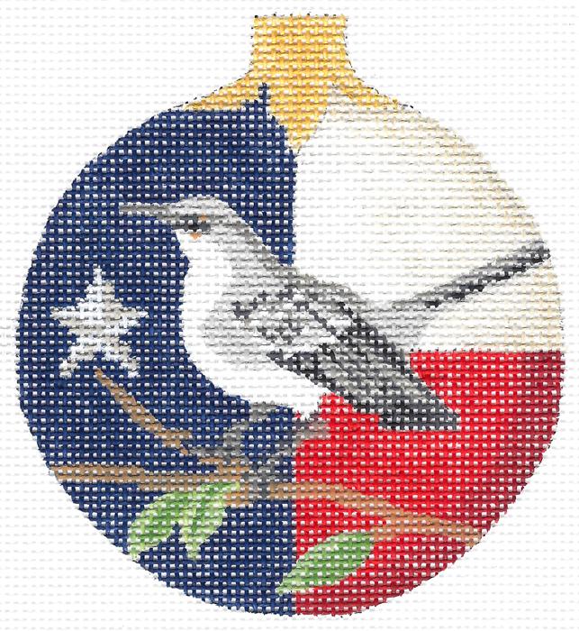 Lone Star Mockingbird Round Ornament