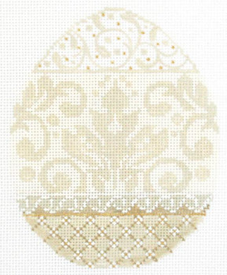 French Vanilla Damask Egg