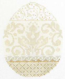 French Vanilla Damask Egg