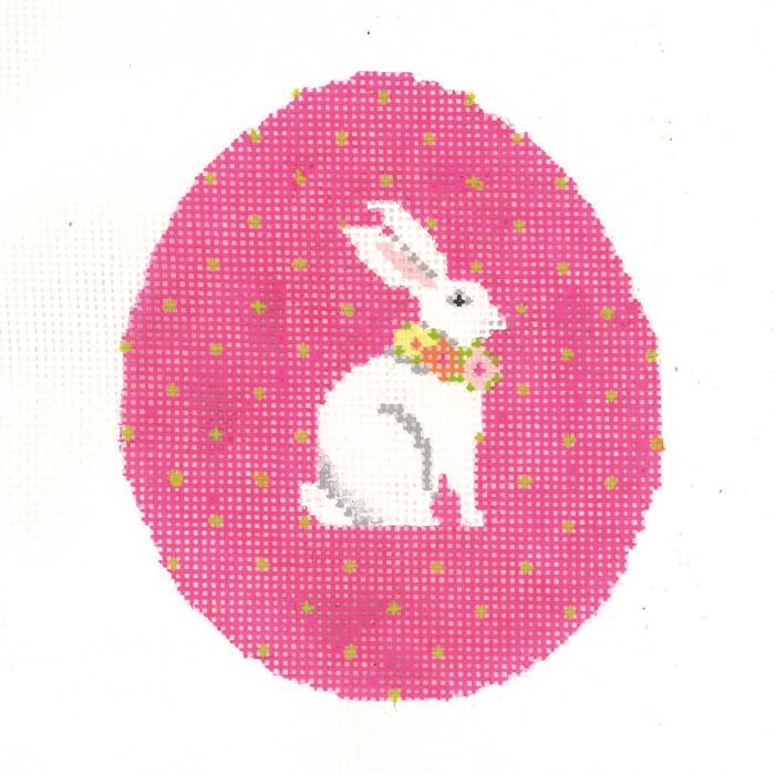 Fuchsia Pin-Dot Bunny Egg