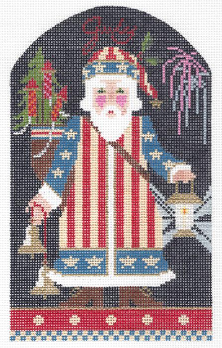 Kelly Clark U.S. buy Patriotic Santa Needlepoint New